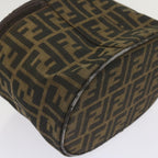 FENDI Zucca Canvas Vanity Cosmetic Pouch Brownac2711