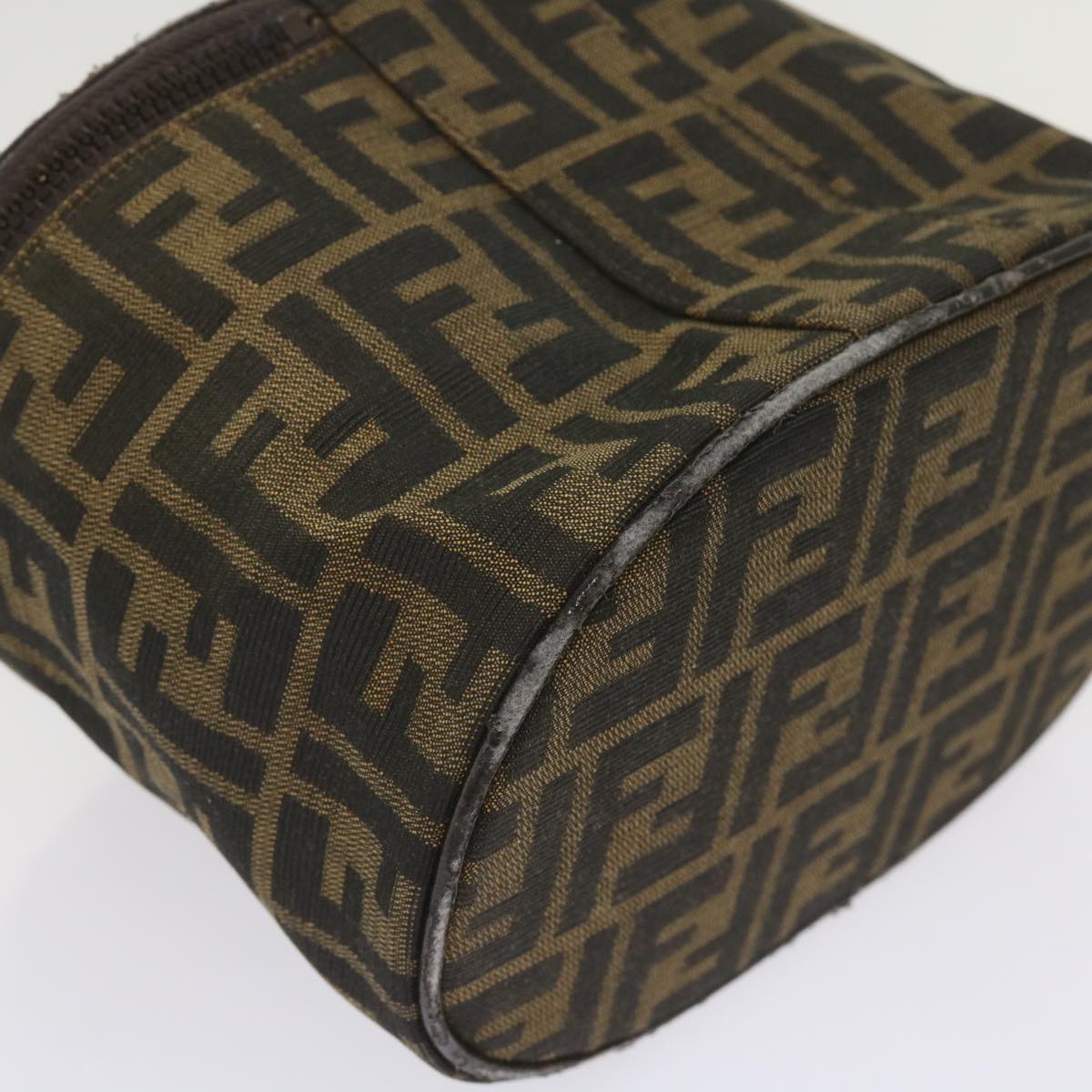 FENDI Zucca Canvas Vanity Cosmetic Pouch Brownac2711