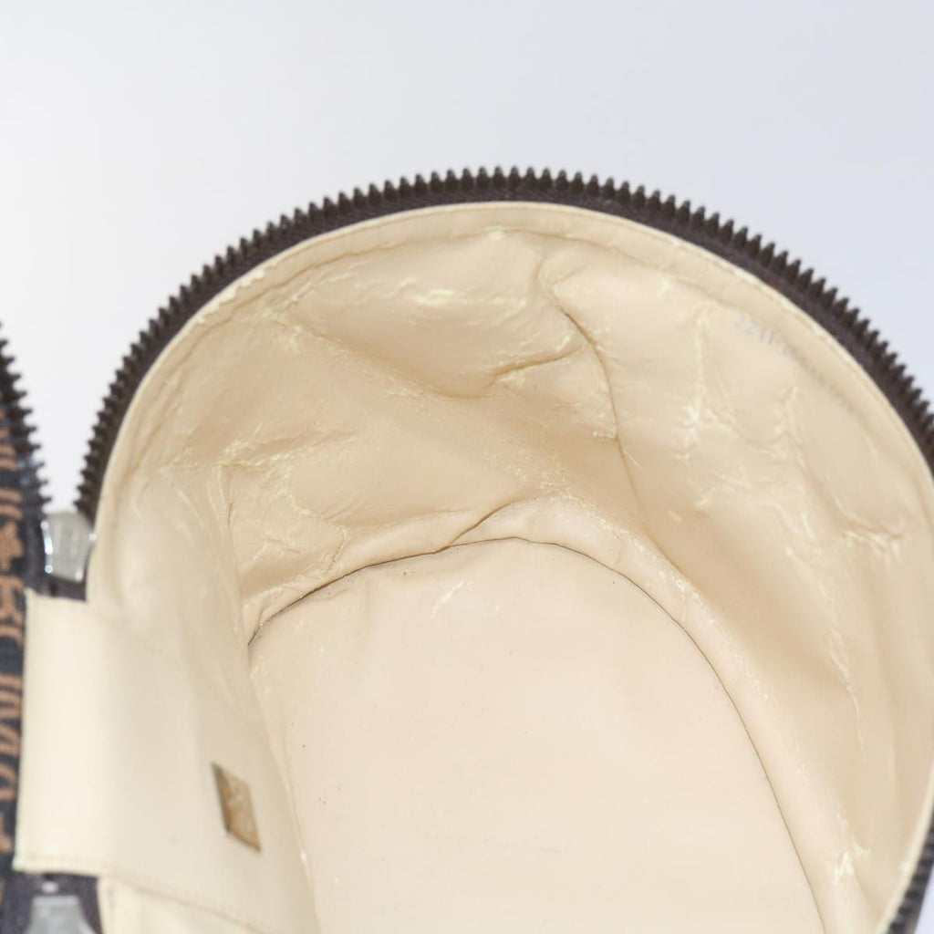 FENDI Zucca Canvas Vanity Cosmetic Pouch Brownac2711