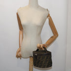 FENDI Zucca Canvas Vanity Cosmetic Pouch Brownac2711
