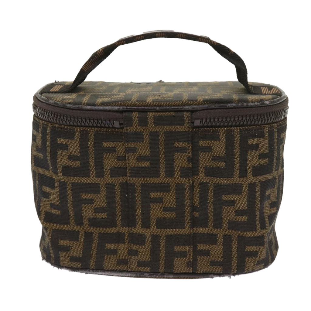 FENDI Zucca Canvas Vanity Cosmetic Pouch Brownac2711