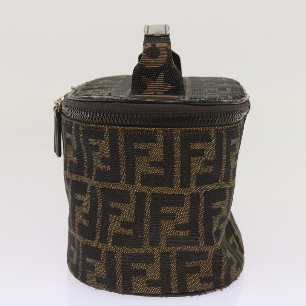 FENDI Zucca Canvas Vanity Cosmetic Pouch Brownac2711