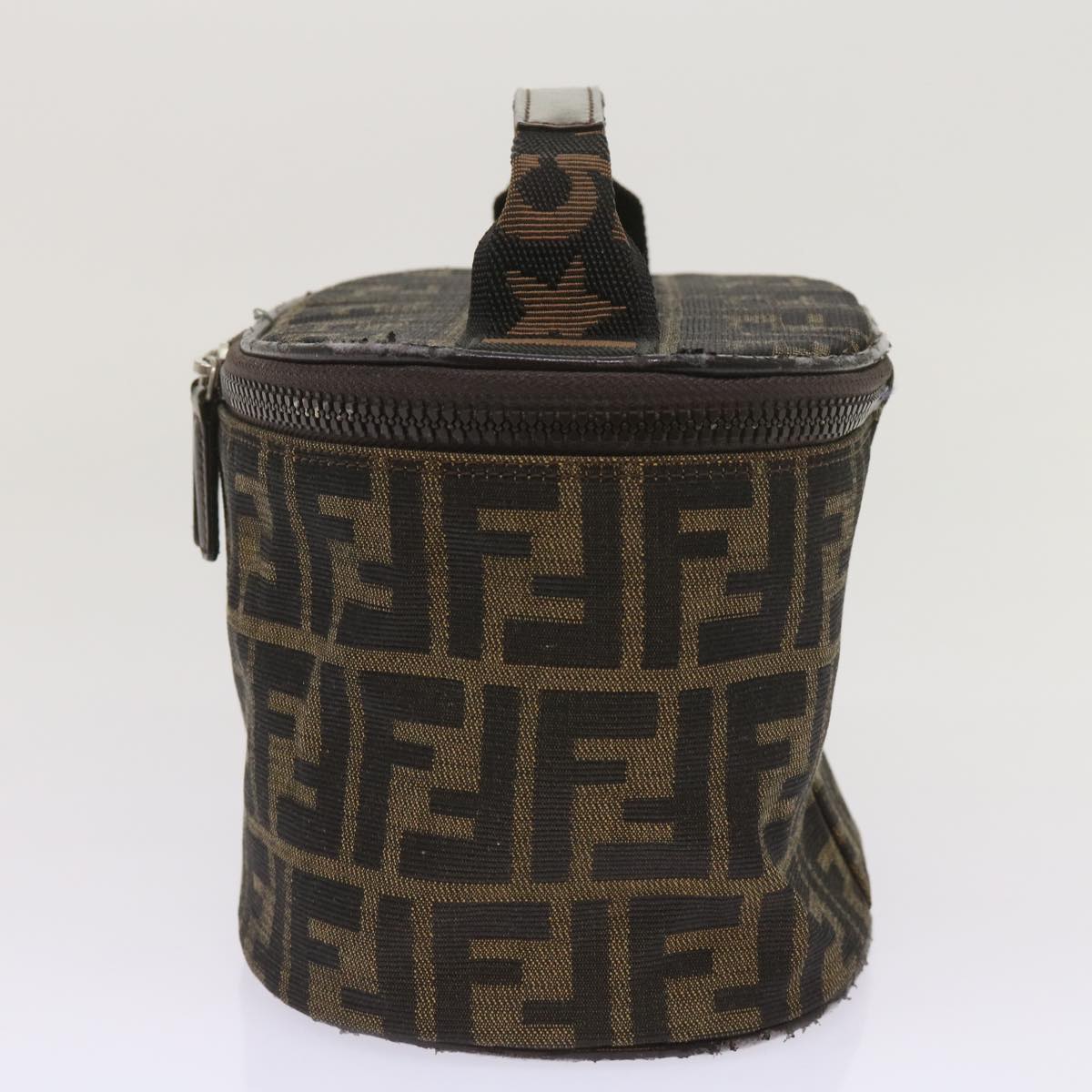FENDI Zucca Canvas Vanity Cosmetic Pouch Brownac2711
