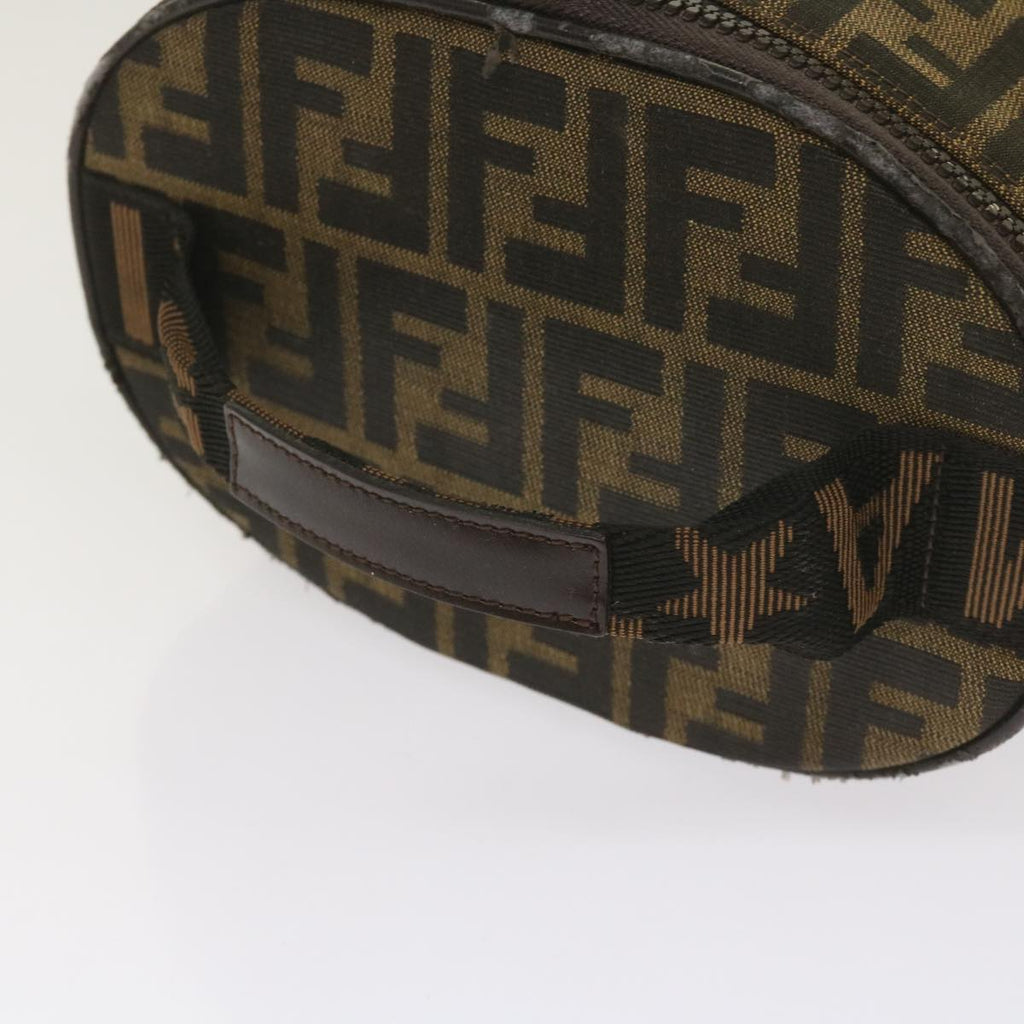 FENDI Zucca Canvas Vanity Cosmetic Pouch Brownac2711