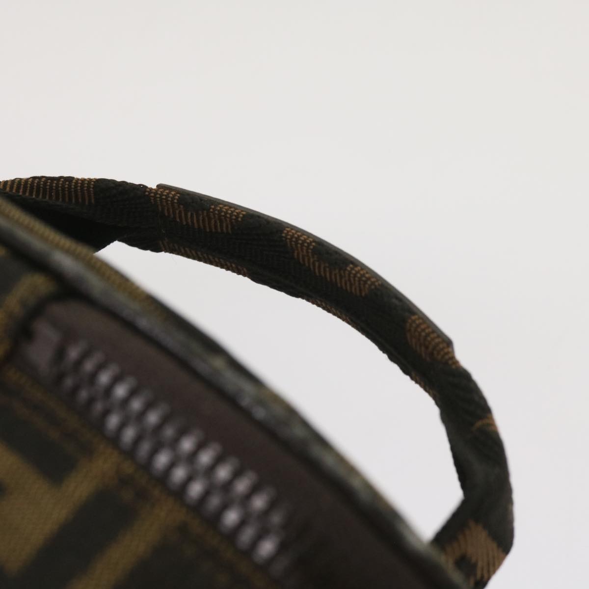 FENDI Zucca Canvas Vanity Cosmetic Pouch Brownac2711