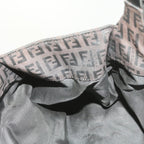 FENDI Zucchino Canvas Shoulder Bag Brownac2712
