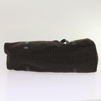 FENDI Zucchino Canvas Shoulder Bag Brownac2712