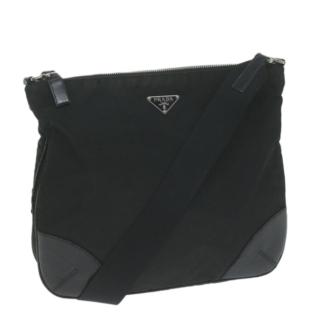 PRADA Shoulder Bag Nylon Black  ac2727