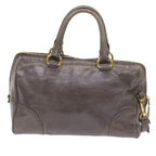 PRADA Hand Bag Leather 2way Gray  ac2729