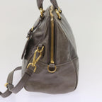 PRADA Hand Bag Leather 2way Gray  ac2729