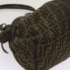FENDI Zucca Canvas Shoulder Bag Brownac2737