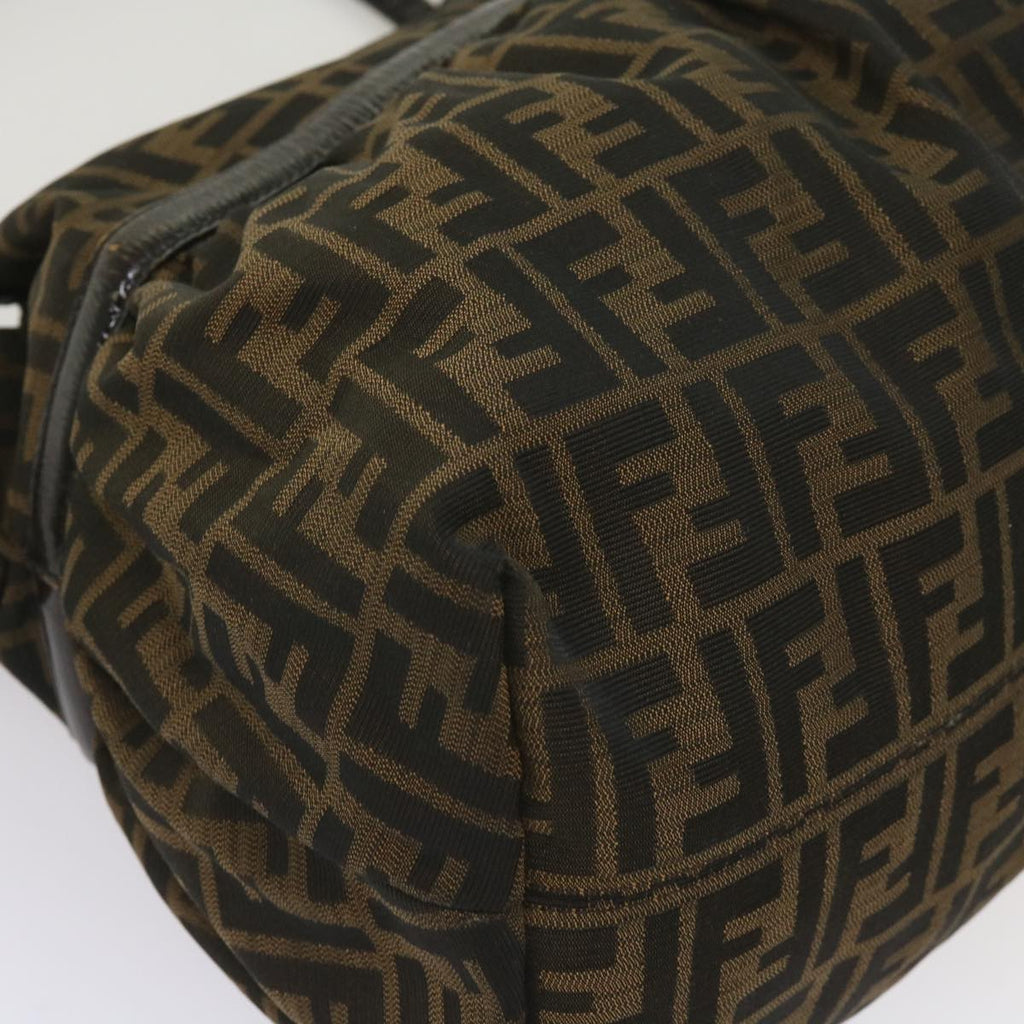 FENDI Zucca Canvas Shoulder Bag Brownac2737