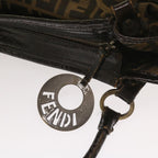 FENDI Zucca Canvas Shoulder Bag Brownac2737