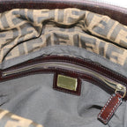 FENDI Zucca Canvas Shoulder Bag Brownac2737