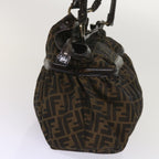 FENDI Zucca Canvas Shoulder Bag Brownac2737