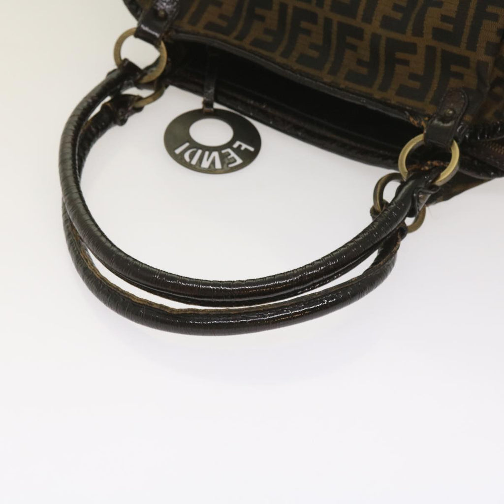 FENDI Zucca Canvas Shoulder Bag Brownac2737