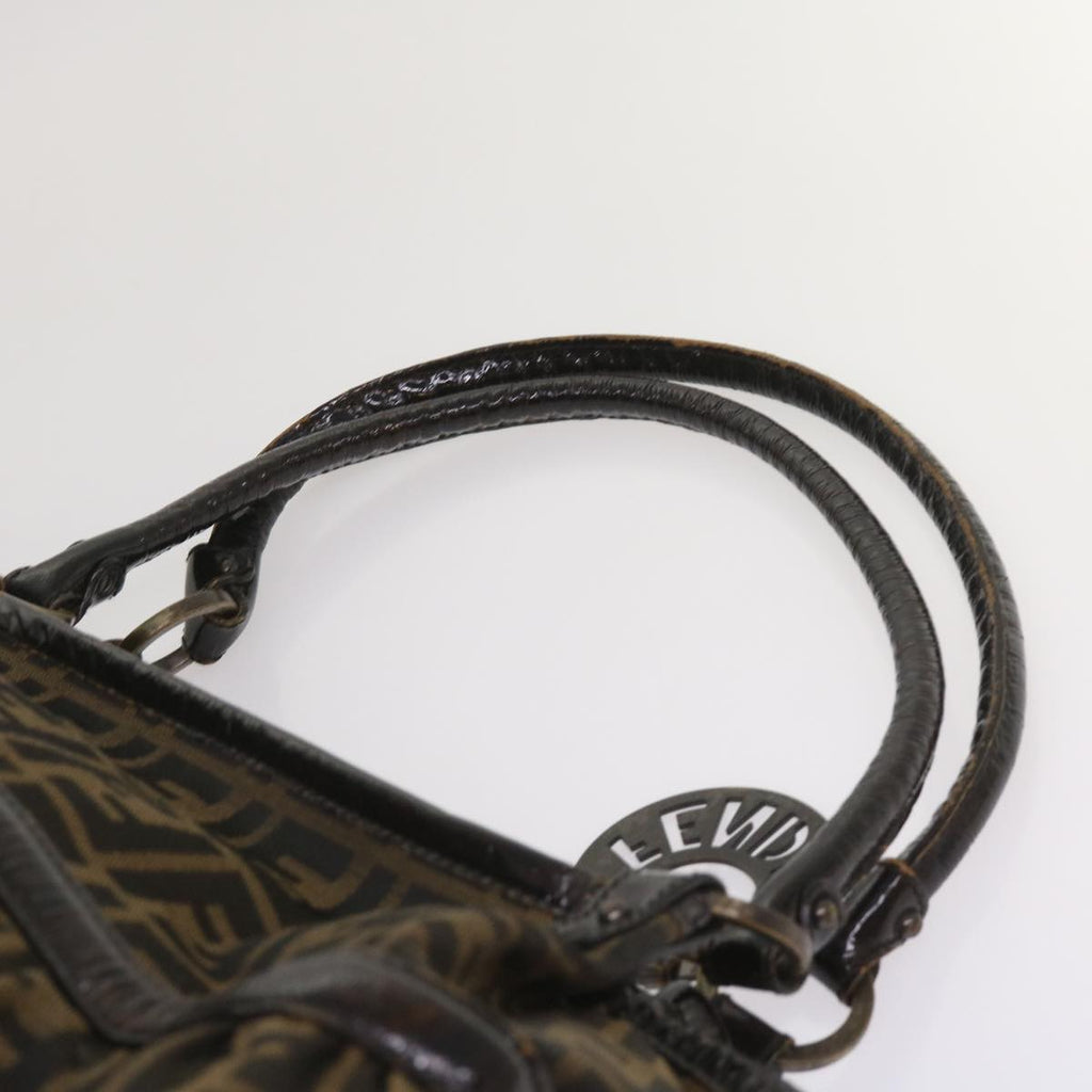 FENDI Zucca Canvas Shoulder Bag Brownac2737