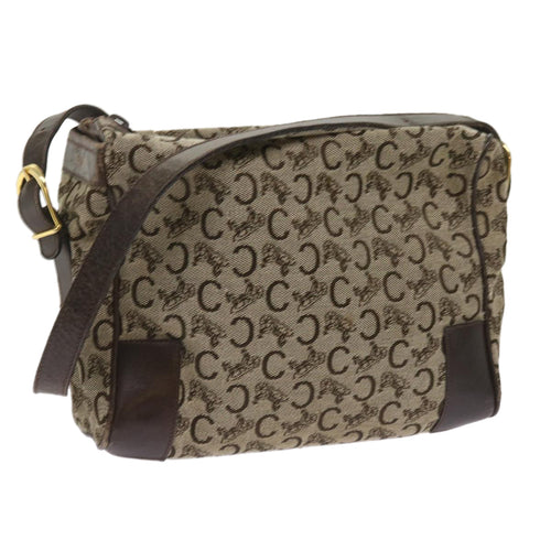CELINE C Macadam Canvas Shoulder Bag Brown  ac2739