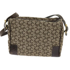 CELINE C Macadam Canvas Shoulder Bag Brown  ac2739