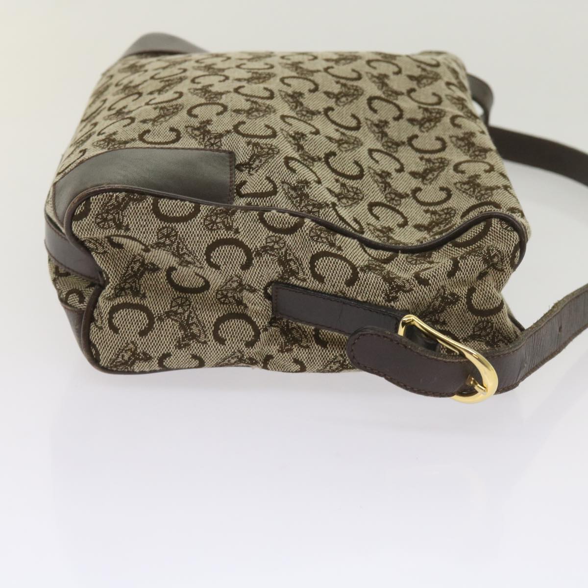 CELINE C Macadam Canvas Shoulder Bag Brown  ac2739