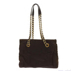 PRADA Chain Shoulder Bag Nylon Brown  ac2743