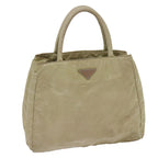 PRADA Hand Bag Nylon Beige  ac2748