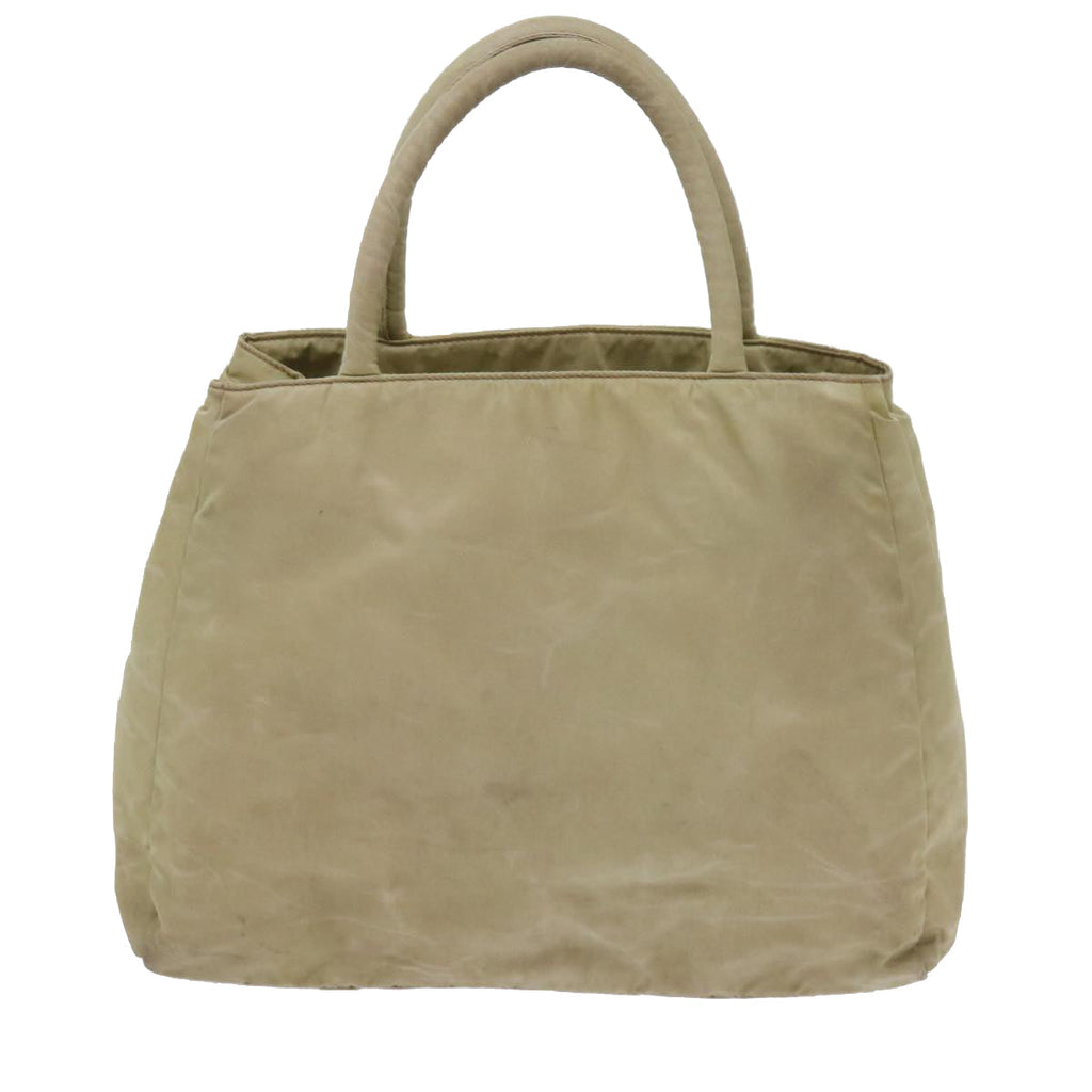 PRADA Hand Bag Nylon Beige  ac2748