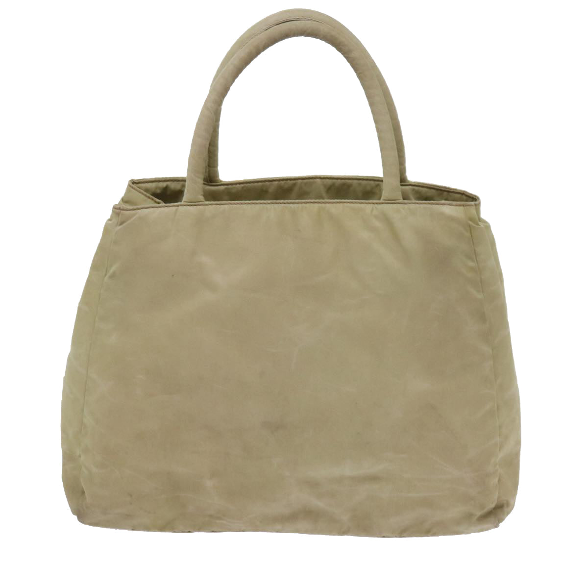 PRADA Hand Bag Nylon Beige  ac2748