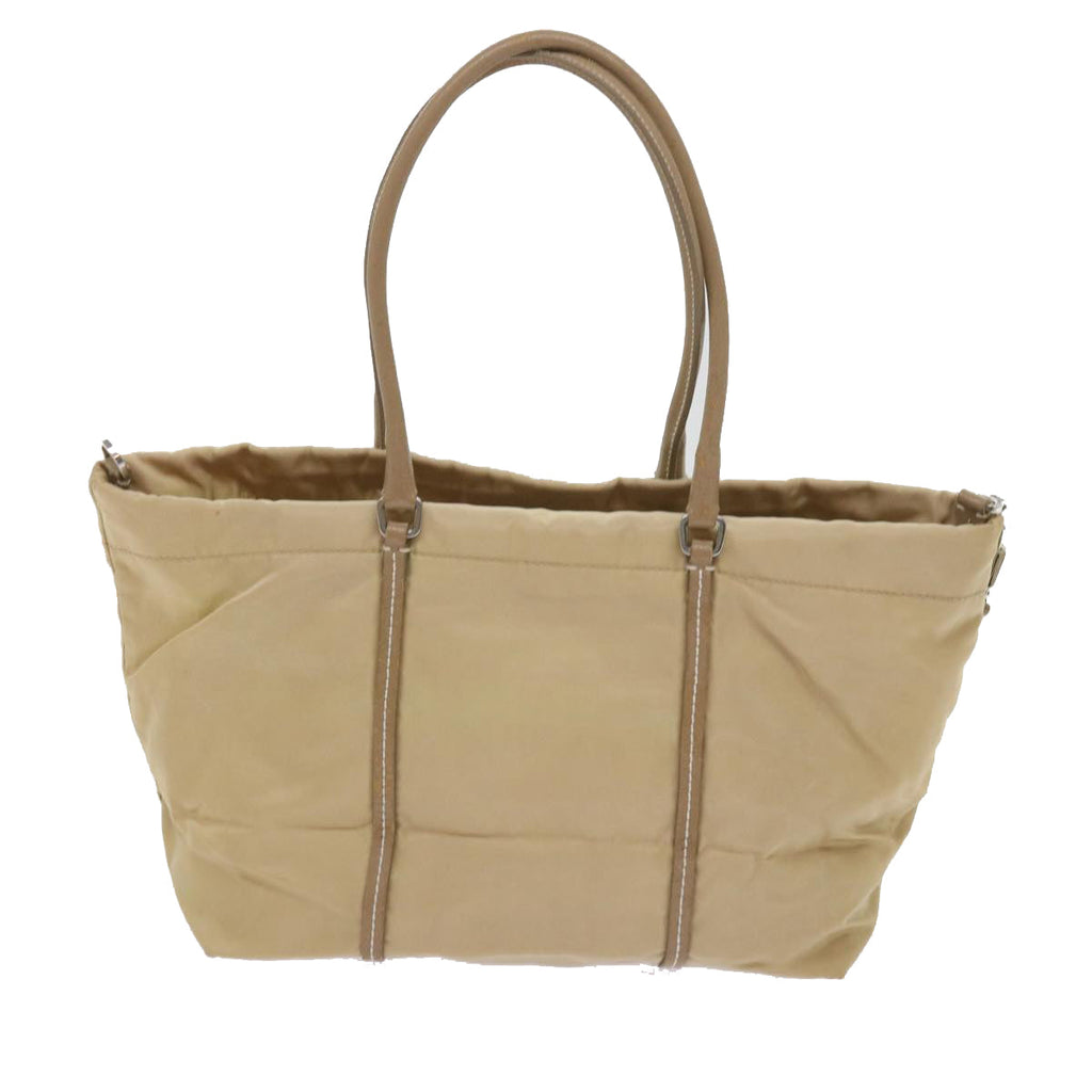PRADA Hand Bag Nylon Beige  ac2750