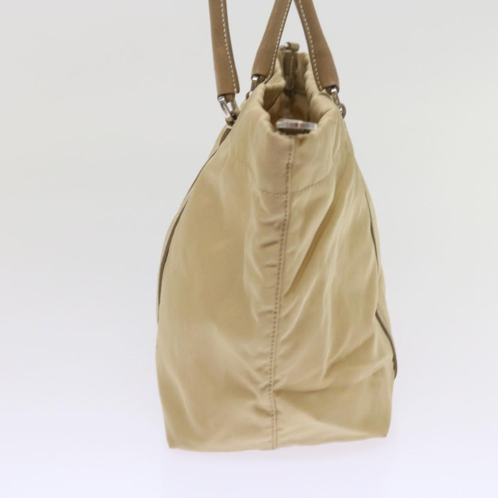PRADA Hand Bag Nylon Beige  ac2750