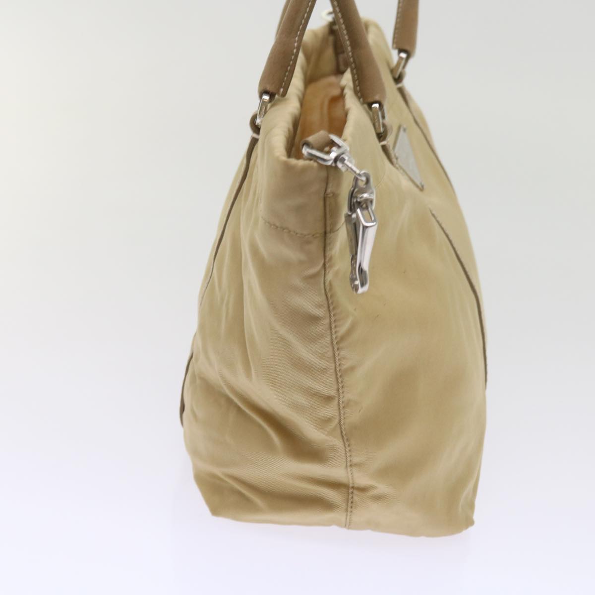 PRADA Hand Bag Nylon Beige  ac2750