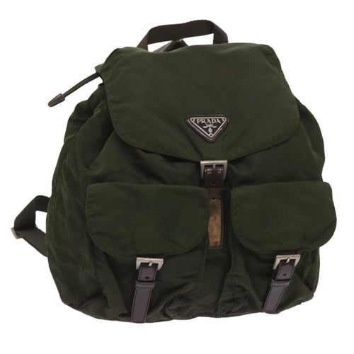 PRADA Backpack Nylon Green  ac2752