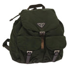 PRADA Backpack Nylon Green  ac2752