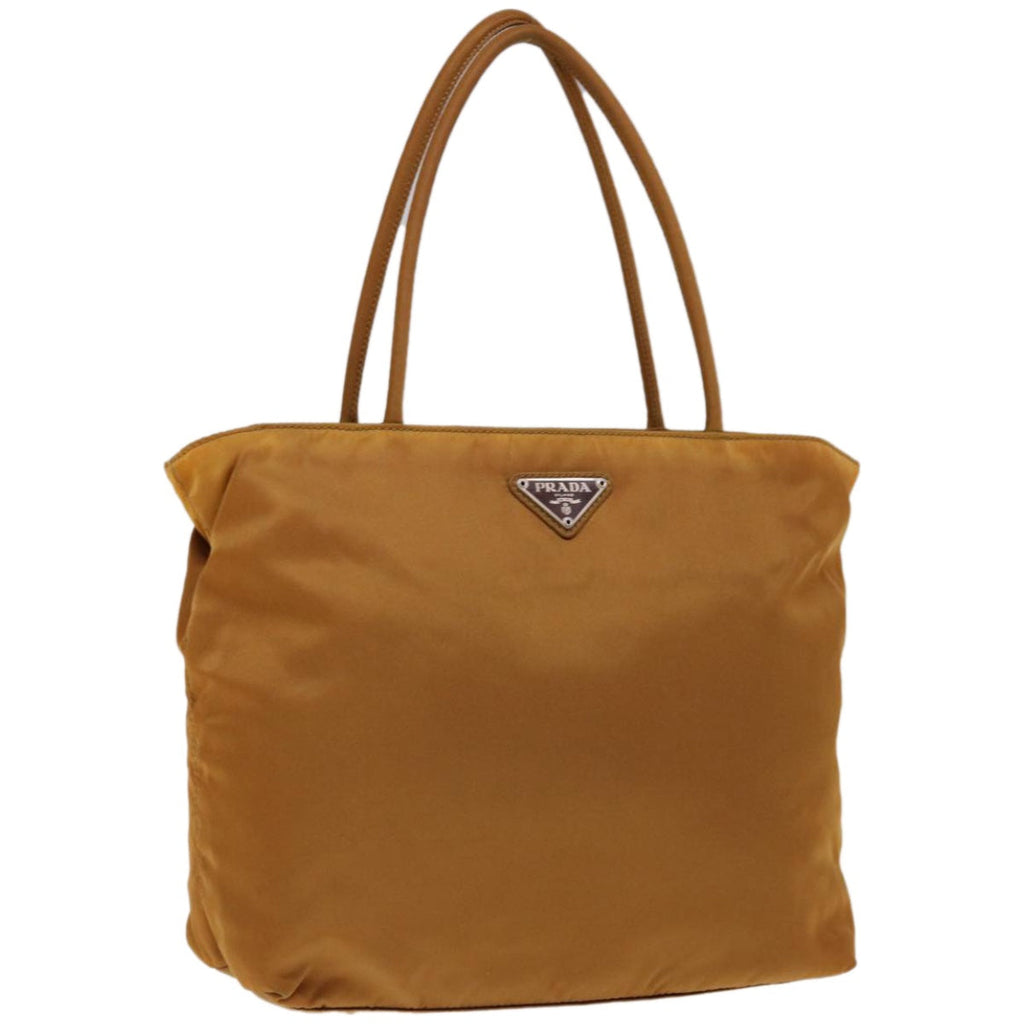 PRADA Hand Bag Nylon Bronze  ac2765