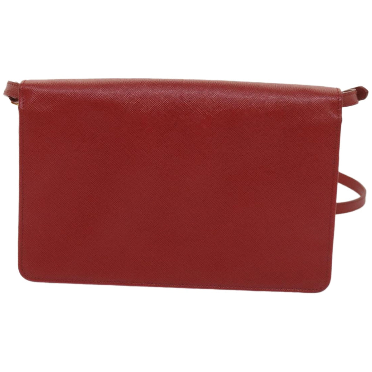 PRADA Shoulder Bag Safiano leather Red  ac2768