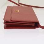 PRADA Shoulder Bag Safiano leather Red  ac2768