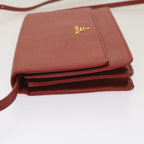 PRADA Shoulder Bag Safiano leather Red  ac2768