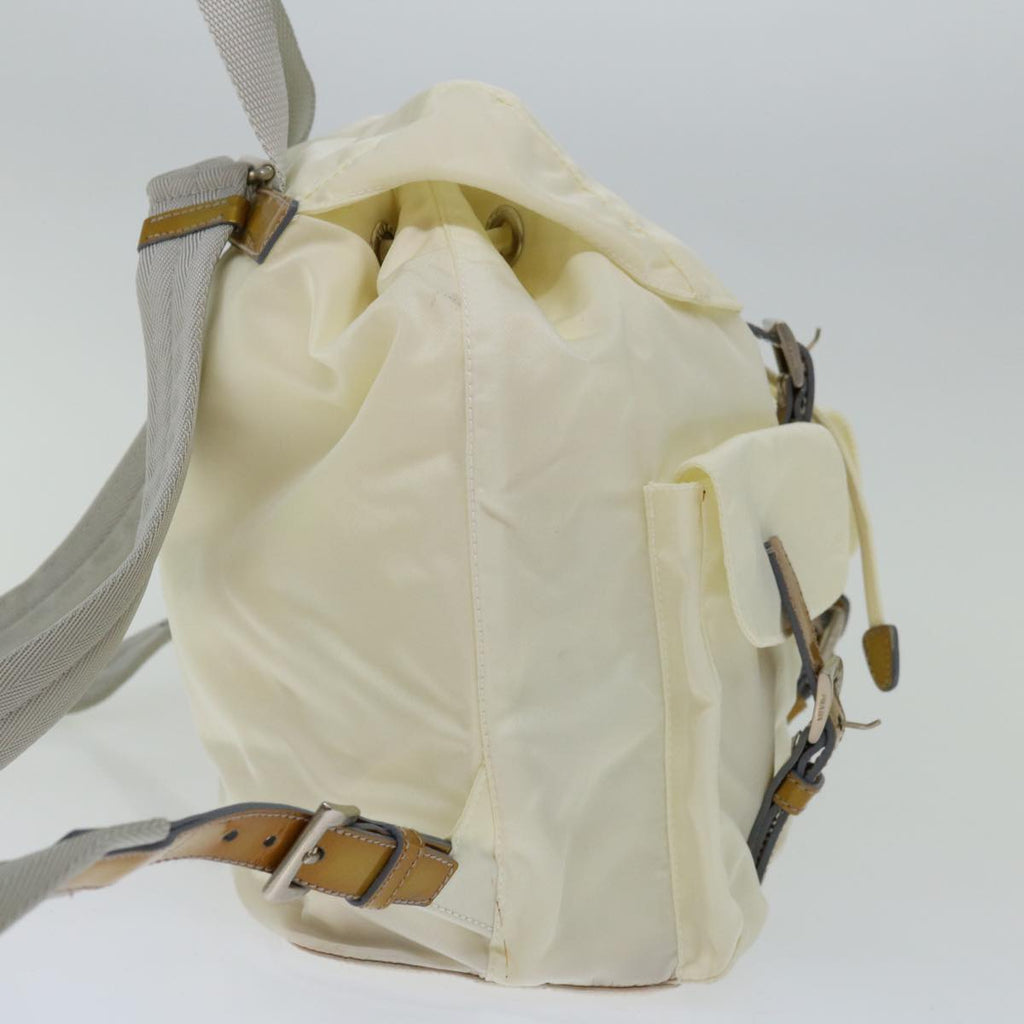 PRADA Backpack Nylon Cream  ac2779