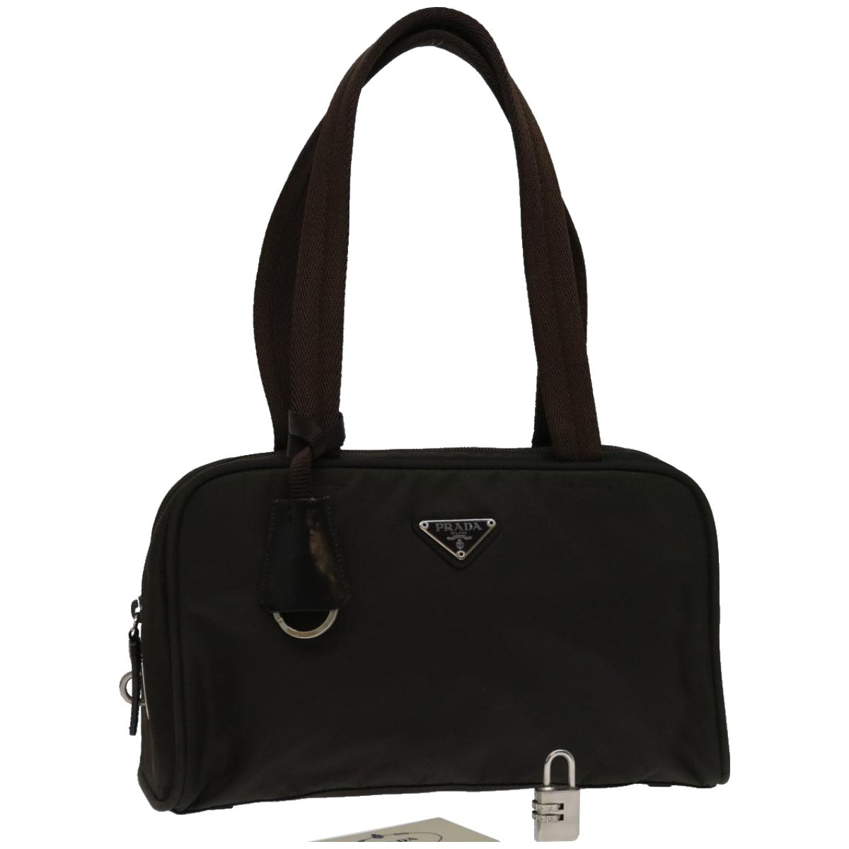 PRADA Hand Bag Nylon Green  ac2781