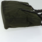 PRADA Chain Shoulder Bag Nylon Green ac2783