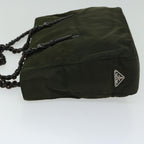 PRADA Chain Shoulder Bag Nylon Green ac2783