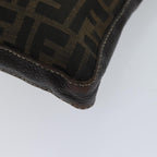 FENDI Zucca Canvas Shoulder Bag Black Brownac2931