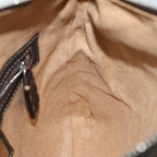 FENDI Zucca Canvas Shoulder Bag Black Brownac2931