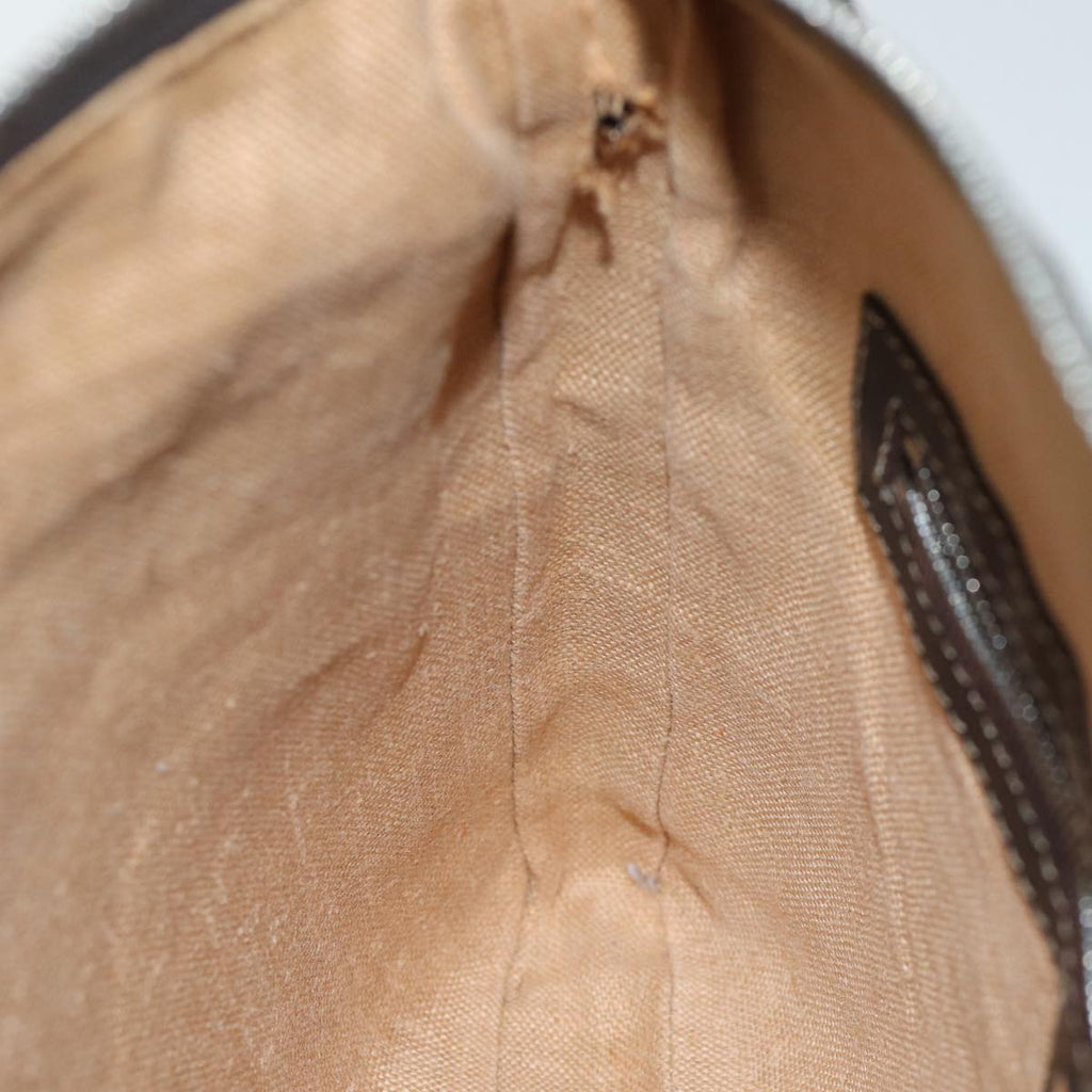 FENDI Zucca Canvas Shoulder Bag Black Brownac2931