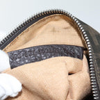 FENDI Zucca Canvas Shoulder Bag Black Brownac2931