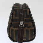FENDI Zucca Canvas Pouch 2Set Black Beige Brownac2939