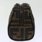FENDI Zucca Canvas Pouch 2Set Black Beige Brownac2939