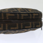 FENDI Zucca Canvas Pouch 2Set Black Beige Brownac2939