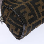FENDI Zucca Canvas Pouch 2Set Black Beige Brownac2939