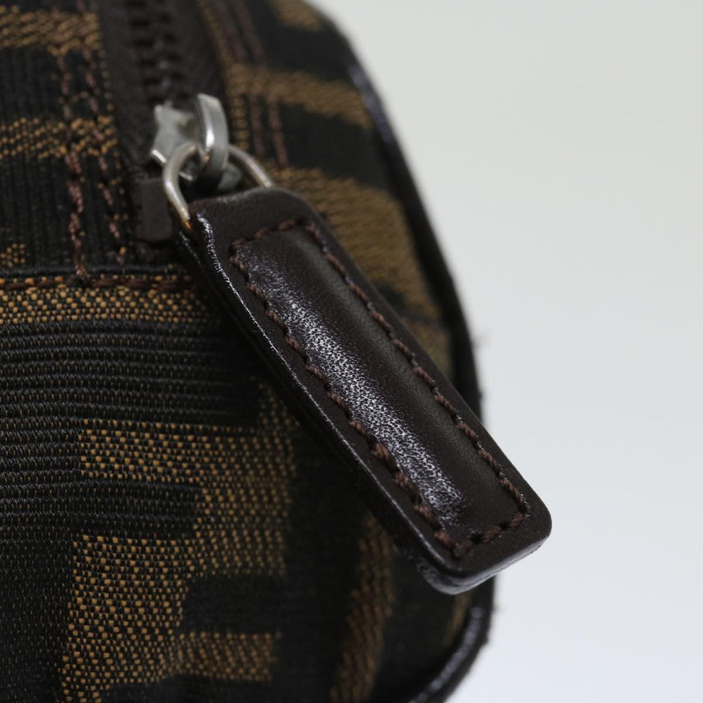 FENDI Zucca Canvas Pouch 2Set Black Beige Brownac2939